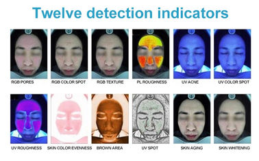 Analisador facial Handheld da pele com inteligência artificial e análise de imagem