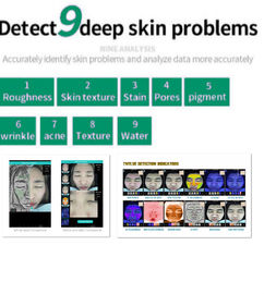 Da água facial do analisador da pele de Digitas verificador macio do óleo para termas do salão de beleza