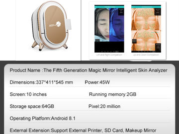 Analisador VS001 da câmera da cara de Dermatoscope 3D para o terapeuta cosmético